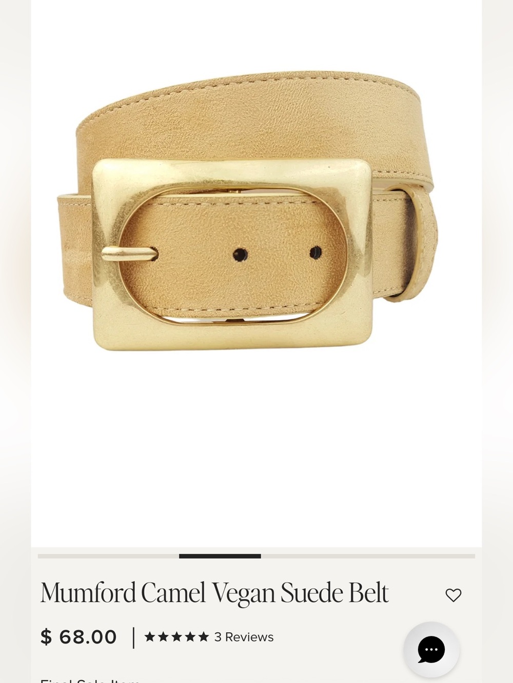 Camel Suede belt